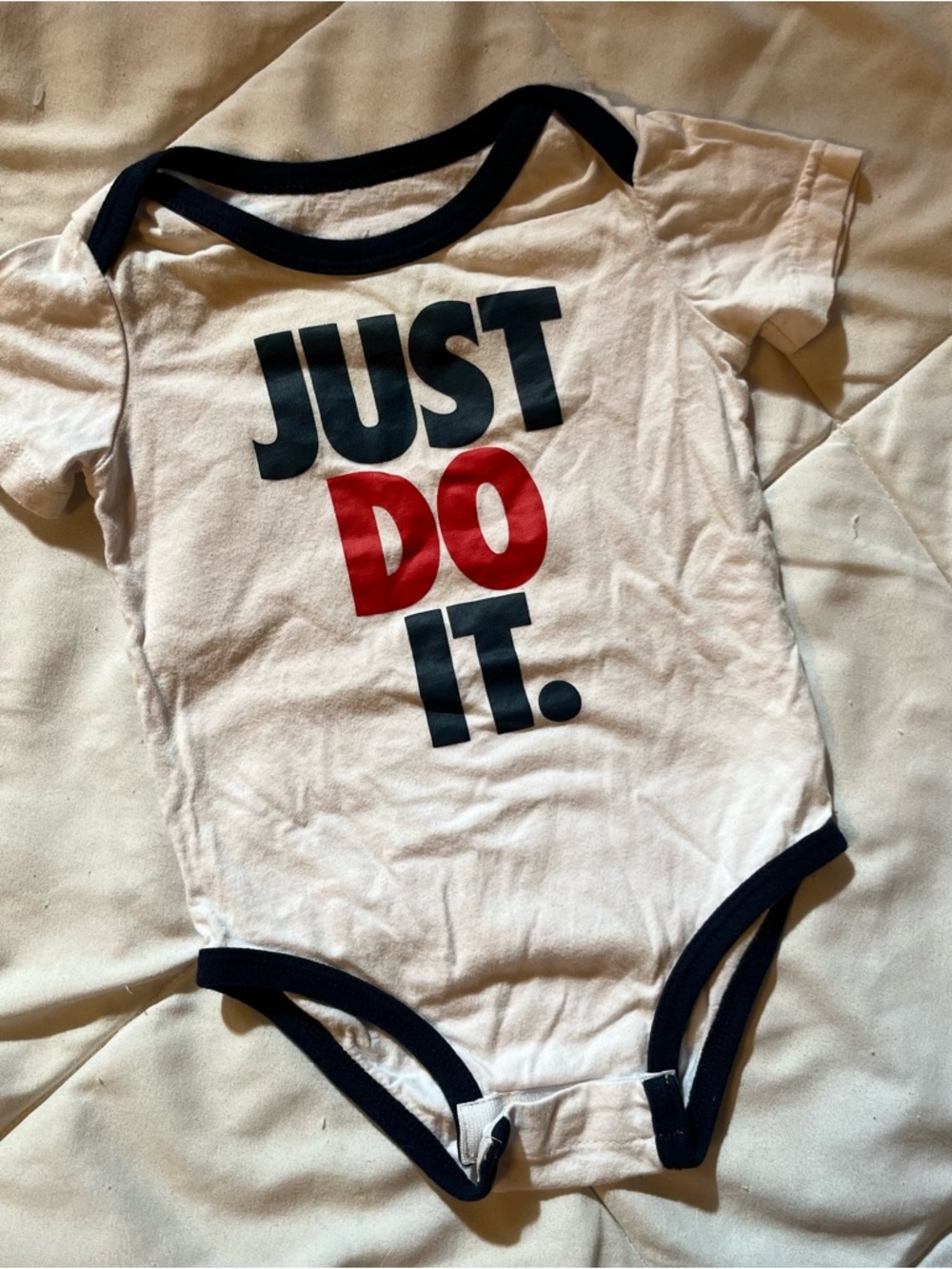 Nike White & Black Baby One-Piece